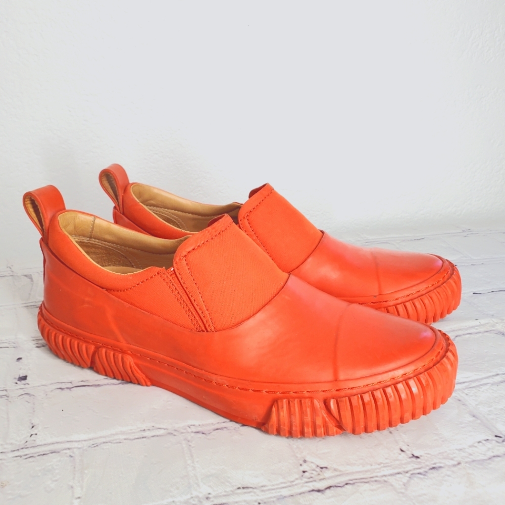 BOTH Paris Orange Rubber Slip on Sneaker